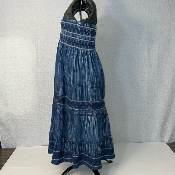 INDIGO & LACE 2 WAY DENIM SKIRT OR DRESS SIZE LARGE - Picture 7 of 16